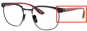 Patillas originales Ray-Ban RB3698V Vista, color F041 · Negro mate