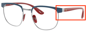 Patillas originales Ray-Ban RB3698V Vista, color F072 · Azul sobre gunmetal