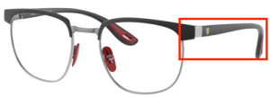 Patillas originales Ray-Ban RB3698V Vista, color F073 · Negro sobre gunmetal