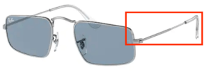 Patillas originales Ray-Ban RB3957 Julie, color 003 · Plata
