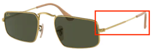 Patillas originales Ray-Ban RB3957 Julie, color 9196 · Legend oro
