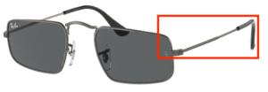 Patillas originales Ray-Ban RB3957 Julie, color 9229 · Gunmetal