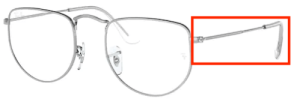 Patillas originales Ray-Ban RB3958V Vista, color 2501 · Plata