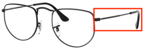 Patillas originales Ray-Ban RB3958V Vista, color 2509 · Negro brillo