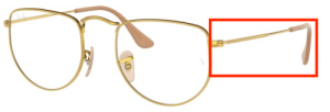 Patillas originales Ray-Ban RB3958V Vista, color 3086 · Legend oro