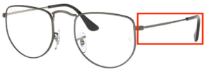 Patillas originales Ray-Ban RB3958V Vista, color 3118 · Antique gunmetal