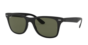 Patillas originales Ray-Ban RB4195 Wayfarer Liteforce, color 601S · Negro mate