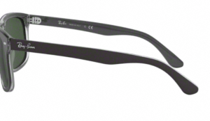 Patillas originales Ray-Ban RB4226, color 6052 · Superior negro sobre transparente