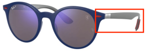 Patillas originales Ray-Ban RB4296M, color F654 · Azul