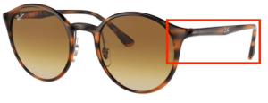 Patillas originales Ray-Ban RB4336, color 820 · Carey