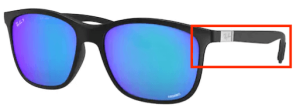 Patillas originales Ray-Ban RB4330CH Chromance, color 601S · Negro mate