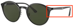 Patillas originales Ray-Ban RB4336, color 601 · Negro