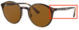Patillas originales Ray-Ban RB4336, color 710 · Carey