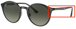 Patillas originales Ray-Ban RB4336, color 876 · Transparente gris