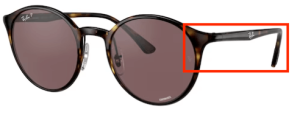 Patillas originales Ray-Ban RB4336CH, color 710 · Carey