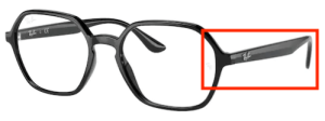 Patillas originales Ray-Ban RB4361V Vista, color 2000 · Negro brillo