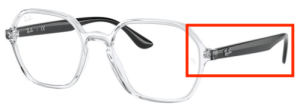Patillas originales Ray-Ban RB4361V Vista, color 5943 · Transparente