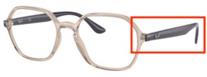 Patillas originales Ray-Ban RB4361V Vista, color 8138 · Transparente marrón
