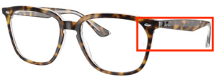 Patillas originales Ray-Ban RB4362V Vista, color 5082 · Superior habana sobre transparente