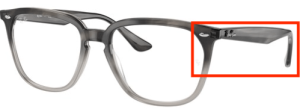 Patillas originales Ray-Ban RB4362V Vista, color 8106 · Degradado gris habana