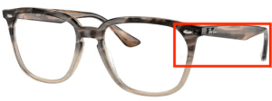 Patillas originales Ray-Ban RB4362V Vista, color 8107 · Marrón habana