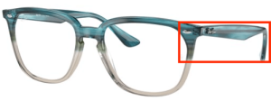 Patillas originales Ray-Ban RB4362V Vista, color 8146 · Habana