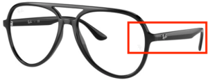 Patillas originales Ray-Ban RB4376V Vista, color 2000 · Negro brillo