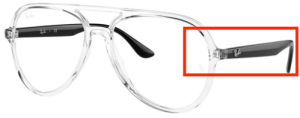 Patillas originales Ray-Ban RB4376V Vista, color 5943 · Transparente