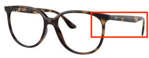 Patillas originales Ray-Ban RB4378V Vista, color 2012 · Habana oscuro