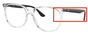Patillas originales Ray-Ban RB4378V Vista, color 5943 · Transparente