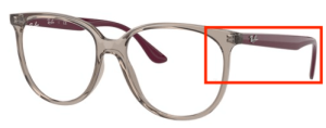 Patillas originales Ray-Ban RB4378V Vista, color 8083 · Transparente gris
