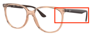 Patillas originales Ray-Ban RB4378V Vista, color 8172 · Transparente marrón