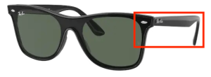 Patillas originales Ray-Ban RB4440N Pantalla BLAZE WAYFARER, color 601 · Negro
