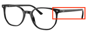 Patillas originales Ray-Ban RB5397 Vista, color 2000 · Negro brillo