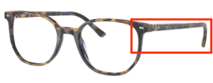 Patillas originales Ray-Ban RB5397 Vista, color 8174 · Amarillo y azul habana