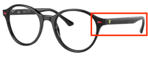 Patillas originales Ray-Ban RB5404M Vista, color F601 · Negro