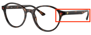 Patillas originales Ray-Ban RB5404M Vista, color F613 · Habana