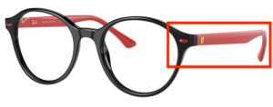 Patillas originales Ray-Ban RB5404M Vista, color F644 · Negro