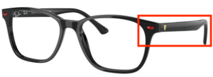 Patillas originales Ray-Ban RB5405M Vista, color F601 · Negro