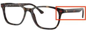Patillas originales Ray-Ban RB5405M Vista, color F613 · Habana