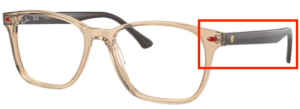 Patillas originales Ray-Ban RB5405M Vista, color F666 · Transparente marrón