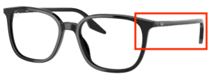Patillas originales Ray-Ban RB5406 Vista, color 2000 · Negro brillo