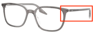 Patillas originales Ray-Ban RB5406 Vista, color 8111 · Gris sobre trasparent