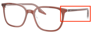 Patillas originales Ray-Ban RB5406 Vista, color 8171 · Marrón sobre transparente