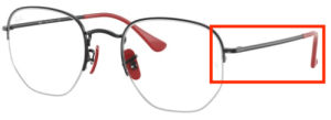 Patillas originales Ray-Ban RB6448M Vista, color F028 · Negro