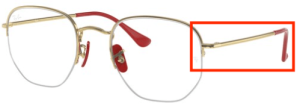 Patillas originales Ray-Ban RB6448M Vista, color F029 · Oro