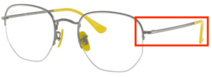 Patillas originales Ray-Ban RB6448M Vista, color F030 · Gunmetal