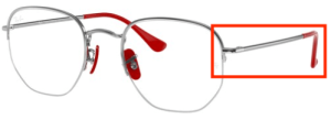 Patillas originales Ray-Ban RB6448M Vista, color F031 · Plata