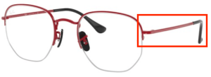 Patillas originales Ray-Ban RB6448M Vista, color F047 · Rojo