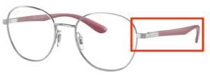 Patillas originales Ray-Ban RB6461 Vista, color 2501 · Plata